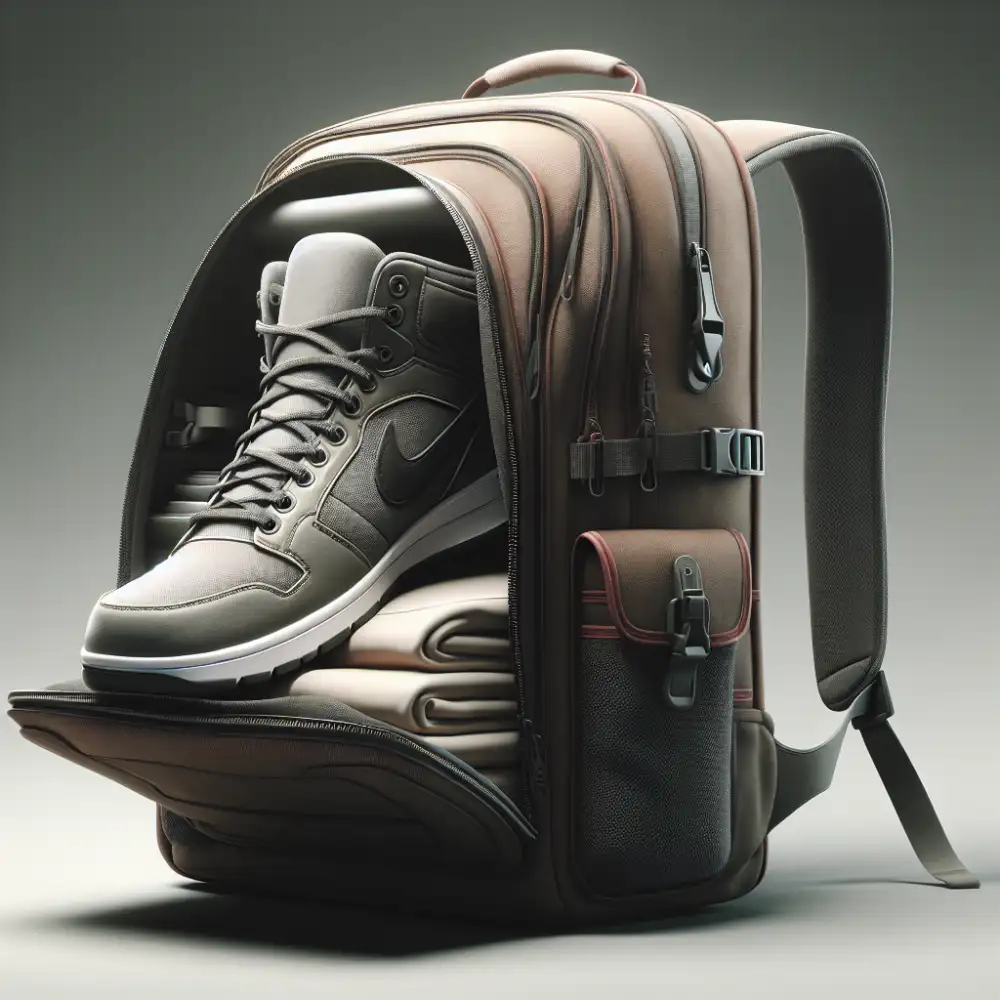 backpack shoe compartment